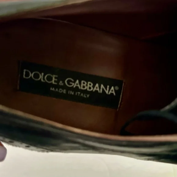 Dolce & Gabbana Black Leather Oxford Shoes
